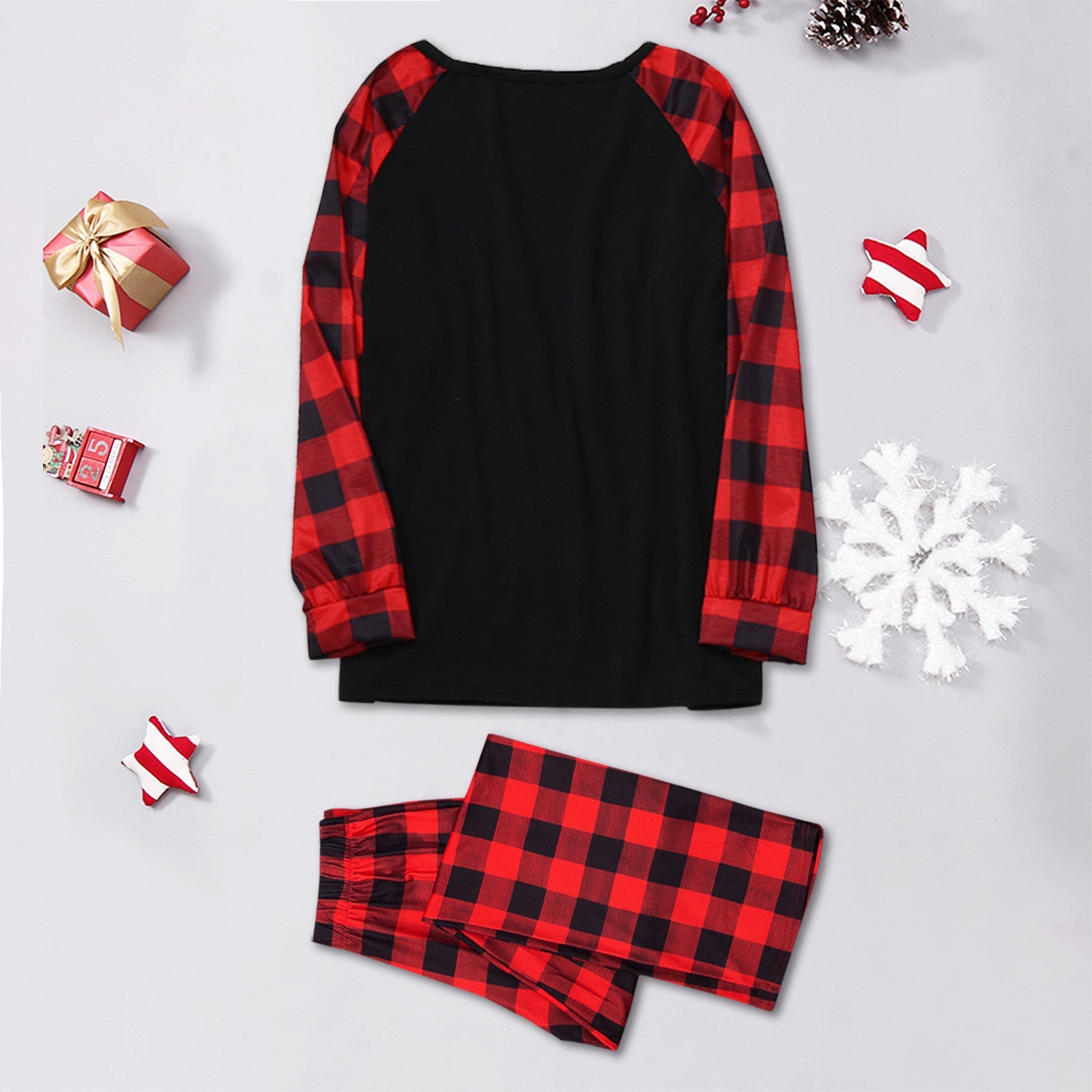 Christmas Cartoon Print Pajamas Set - silverfoxgoods